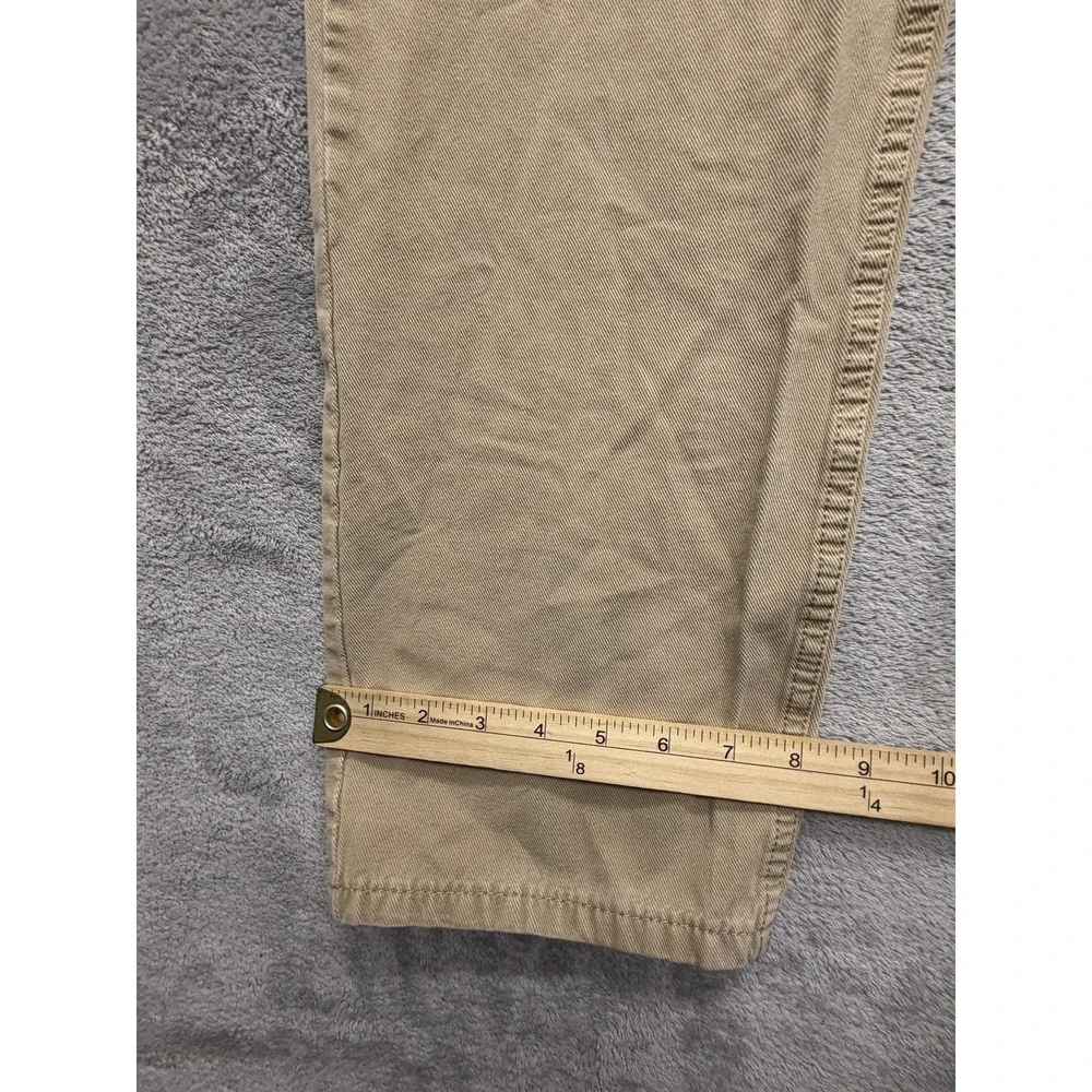 Levis 502 Jeans Mens Measured 39x34 Beige Tapered Stretch Denim‎ Zip Fly